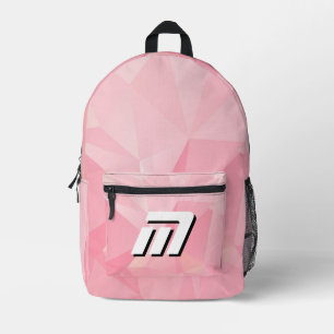 Minimalistische Roze Geometrische Motiverende Maat Bedrukte Rugzak