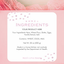 Minimalistische Roze Glitter Stip Bakkerij Ingredi