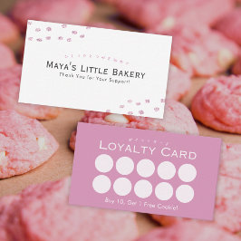 Minimalistische Roze Glitter Stip Bakkerij Loyalit Visitekaartje