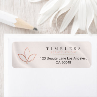 Minimalistische Roze Goud Beauty Branding Met Zach Etiket