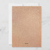 Minimalistische roze gouden glitter Sweet 16 uitno Feestdagenkaart (Achterkant)