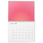 Minimalistische roze gradiënt wandkalender kalender (Jan 2027)