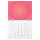 Minimalistische roze gradiënt wandkalender kalender (Feb 2027)