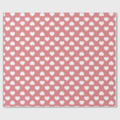 Minimalistische Roze Harten Cadeaupapier (Vlak)