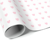 Minimalistische Roze Harten Inpakpapier (Rol Hoek)