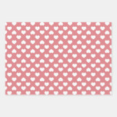 Minimalistische Roze Harten Inpakpapier Vel (Voorkant)