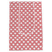 Minimalistische Roze Harten Medium Cadeauzakje (Achterkant)