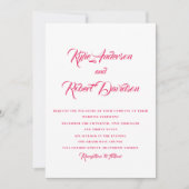 Minimalistische roze kalligrafie Heldere zonsonder Kaart (Voorkant)