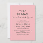 Minimalistische roze kleine menselijke Shindig Bab Kaart (Voorkant)