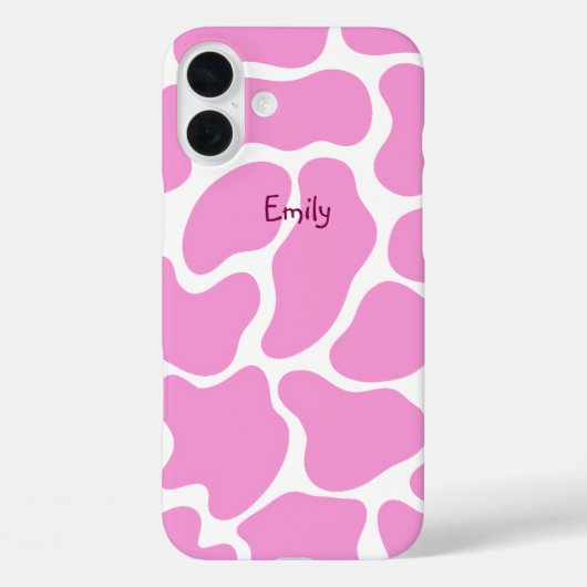 Minimalistische roze Koe print Case-Mate iPhone Case (Achterkant)