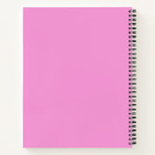 Minimalistische roze Koe print Notitieboek (Achterkant)