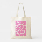 Minimalistische roze Koe print Tote Bag (Achterkant)