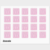 Minimalistische Roze Kraft Elegante Script Allergi Vierkante Sticker (Vel)