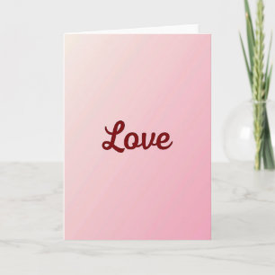 Minimalistische Roze Liefdeskaart Kaart