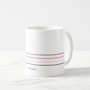 Minimalistische Roze Lijnen Koffiemok