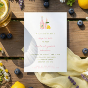 Minimalistische Roze Limonade Baby Proef en Zie Kaart