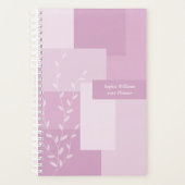 Minimalistische Roze Mauve Abstracte Botanische Pl Planner (Voorkant)