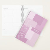 Minimalistische Roze Mauve Abstracte Botanische Pl Planner (Display)