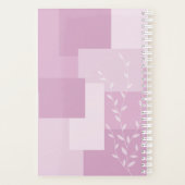 Minimalistische Roze Mauve Abstracte Botanische Pl Planner (Achterkant)