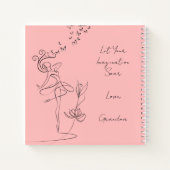 Minimalistische  Roze Meisje Spiral Notitieboek (Achterkant)