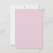 Minimalistische Roze Meisjes 1e Verjaardag Bedankkaart (Achterkant)