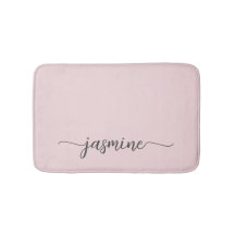 Minimalistische Roze Meisjesnaam Monogram Schrift 