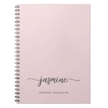 Minimalistische Roze Meisjesnaam Monogram Schrift