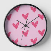 Minimalistische Roze Met De Hand Getekende Harten (Voorkant)