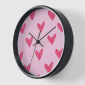 Minimalistische Roze Met De Hand Getekende Harten (Hoek)