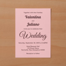Minimalistische Roze Met Donkerrode Tekst Trouwfee