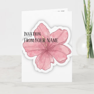Minimalistische roze minimalistische trouwuitnodig kaart
