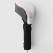 Minimalistische Roze Modern Golfheadcover (Schuin)