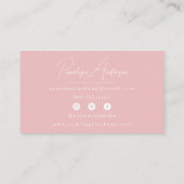 Minimalistische roze neutrale Boho chique moderne  Visitekaartje (Achterkant)