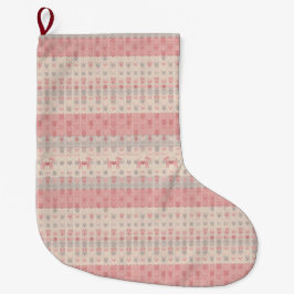 Minimalistische Roze Noordse Honden Kerstsok