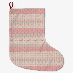 Minimalistische Roze Noordse Honden Kerstsok