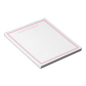 Minimalistische roze notebooks notitieblok (Schuin)