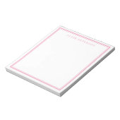 Minimalistische roze notebooks notitieblok (Linkerzijde)