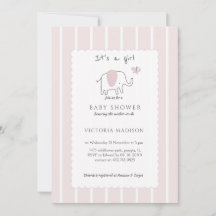 Minimalistische Roze Olifant Sketch Het is een Mei