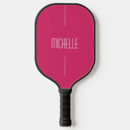 Minimalistische Roze Op Maat met Naam Pickleball Paddle