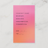 Minimalistische Roze Oranje Blend Visitekaartje (Achterkant)