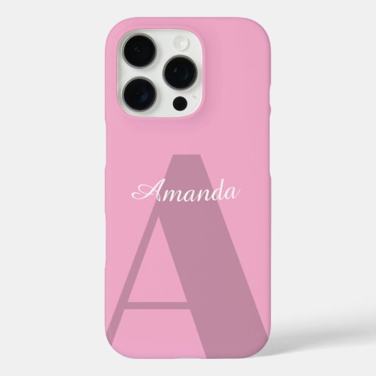 Minimalistische roze pastel typografie feminime cu Case-Mate iPhone case (Achterkant)