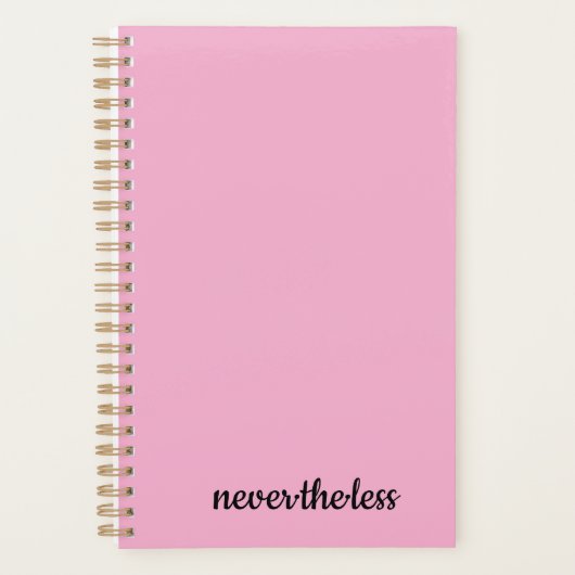 Minimalistische Roze Planner | Elegant modern Noti (Voorkant)