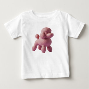 Minimalistische roze poedel hond figuur
