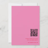 Minimalistische roze rode chique typografie modern kaart (Achterkant)