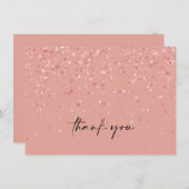 Minimalistische Roze Roze Moderne Stijlvolle  Bedankkaart (Voorkant / Achterkant)