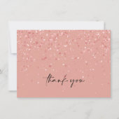 Minimalistische Roze Roze Moderne Stijlvolle  Bedankkaart (Voorkant)