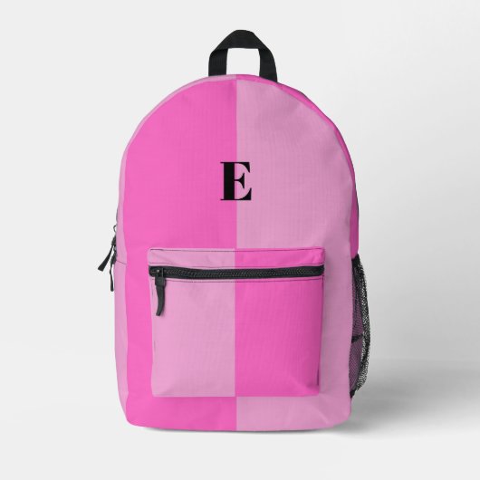 Minimalistische roze rugzak met eigen naam (Voorkant)