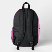 Minimalistische roze rugzak met eigen naam (Achterkant)