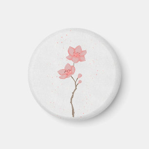 Minimalistische Roze Sakura Kersenbloesem Bloemige Magneet