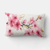 Minimalistische Roze Sakura Zen Kussensloop Kussen (Achterkant)